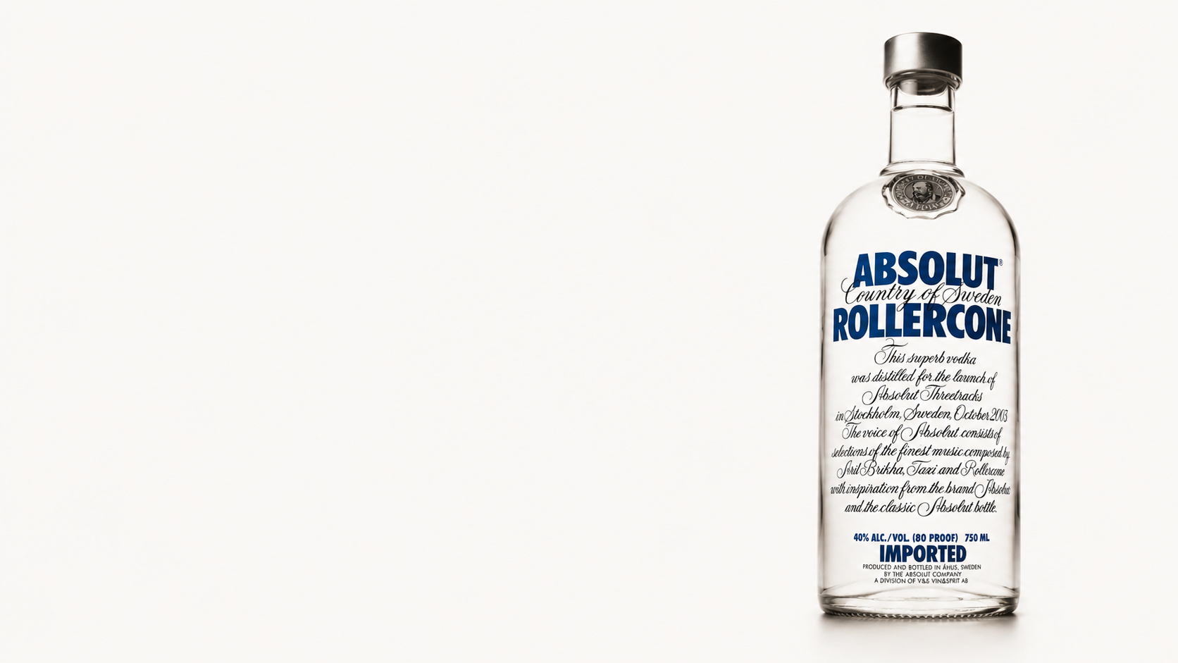 Absolut Rollercone bottle artwork.